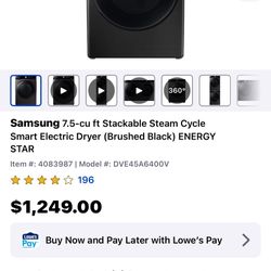 SAMSUNG STEEM GAS DRYER 🤗 ELECTRIC 🤗. 