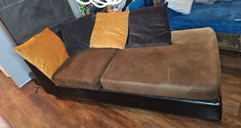 Brown Fabric  Sectional