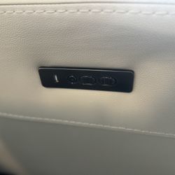 Three Seat Leather Power Recliner Sofa With Three Recliners 