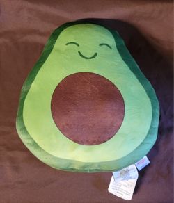 Smiley Happy Avocado Super Plush Pillow 18" x 15"