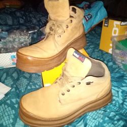 Men's Tan Tommy Hilfiger Leather Boots Size 12