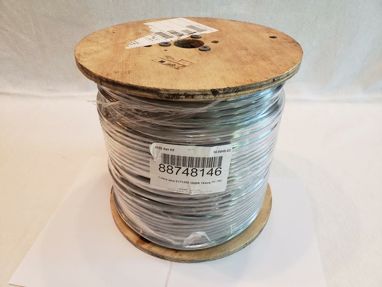 E171202-01 18 AWG, 7C 75C, AWMW 2464, 300V Communication cable wire conductorsnot shielded