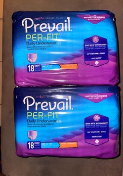 Prevail Per-fit Daily Underwear For Women - Size Large (18 Count Per Pack)