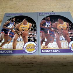 NBA Lakers Forward #3 Jay Vincent 1989-90.