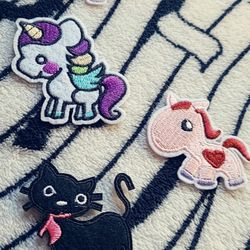Unicorn & Kitty Iron-On patches