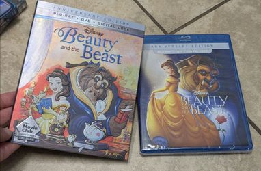 Disney Beauty and the Beast Blu-Ray + DVD - Disney Movie Club Exclusive New Sealed