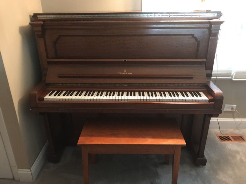 1905 Steinway and Sons Model K Upright Piano
