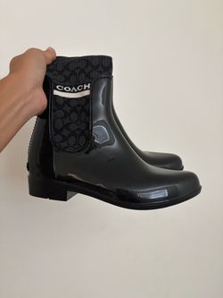 Coach Black Rain Boots