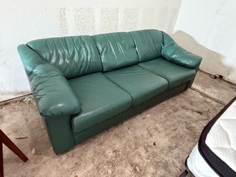 Green Leather Couch