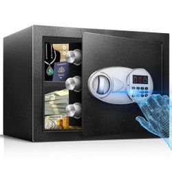  1.8 Cu Ft Fireproof Safe Box For Home Documents with Emergency Battery Box - Steel Security Safe Lock Box with Electronic Keypad, LED Sensor Light- S