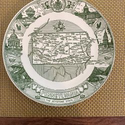 Richard Fay Co. Kettle springs IL Vintage 10” Pennsylvania Plate