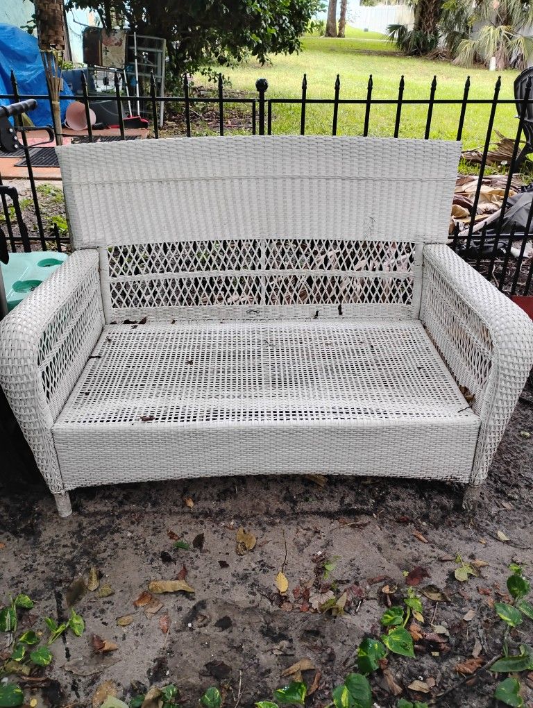 Rattan Outside Patio Loveseat