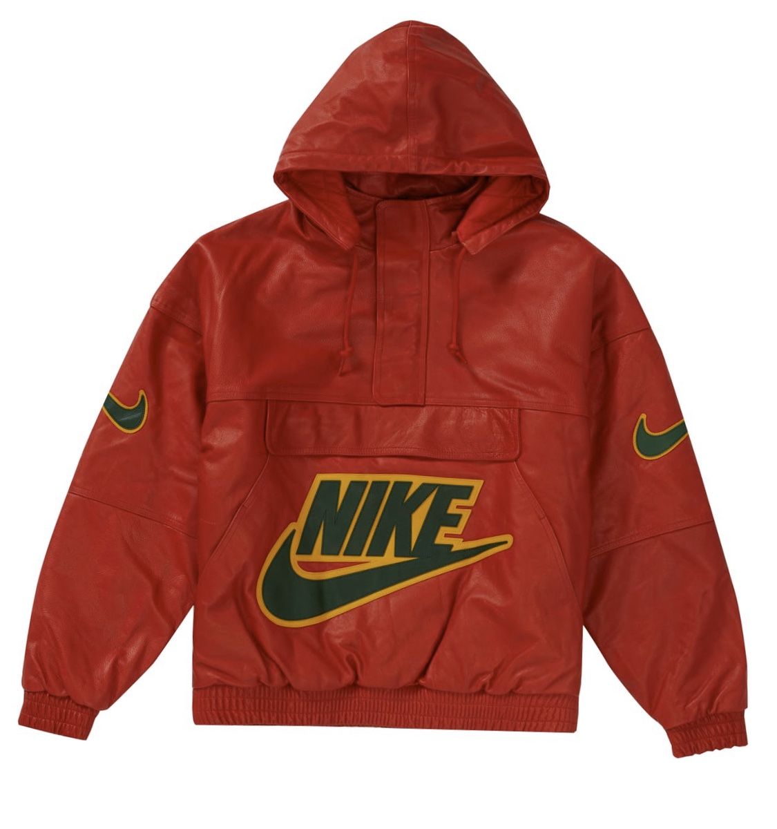 Nike Supreme FW19 Anorak Red Leather Jacket SEND BEST OFFER