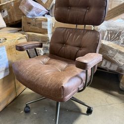 Office Chair, Ergonomic Big and Tall Computer Desk Chairs, Executive Breathable Suede Chair with Adjustable High Back, Lumbar Support Swivel PC Chair 