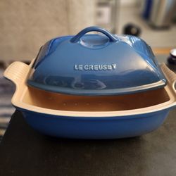 Le Creuset Heritage 4.5QT Deep Covered Baker in Marseille - One Broken Handle