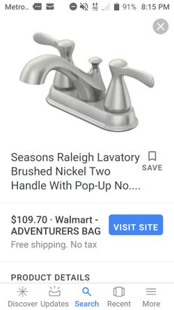 New in Box Raleigh Two Handle Faucet