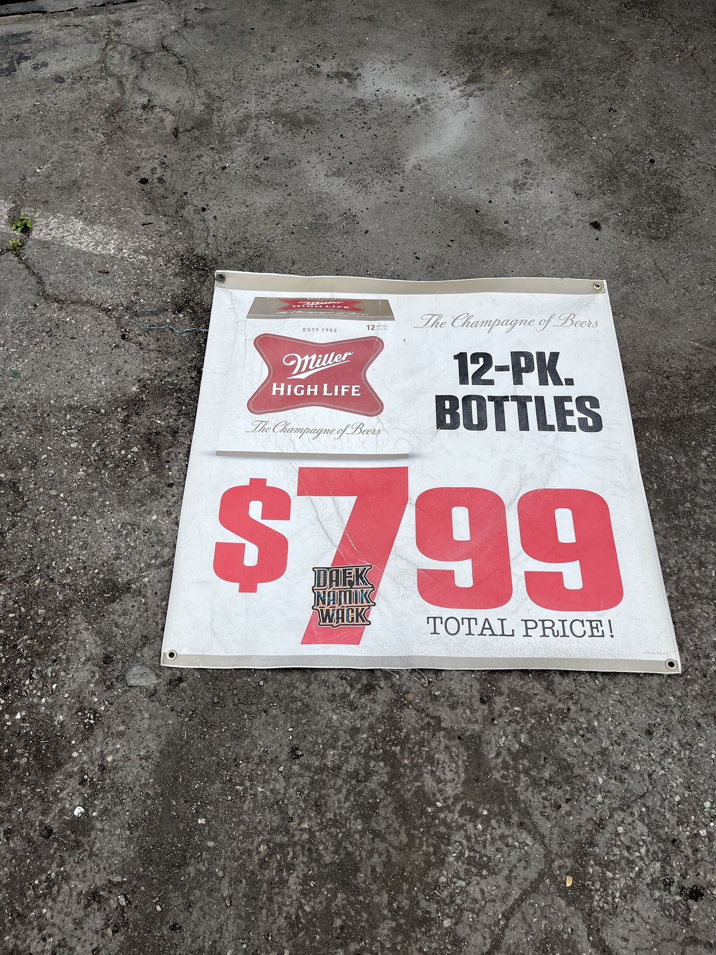 Miller Beer Liquor Store Vinyls Sign