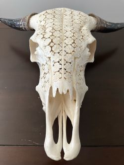 Balinese Hand Carved Cow Skull. Amazing Piece