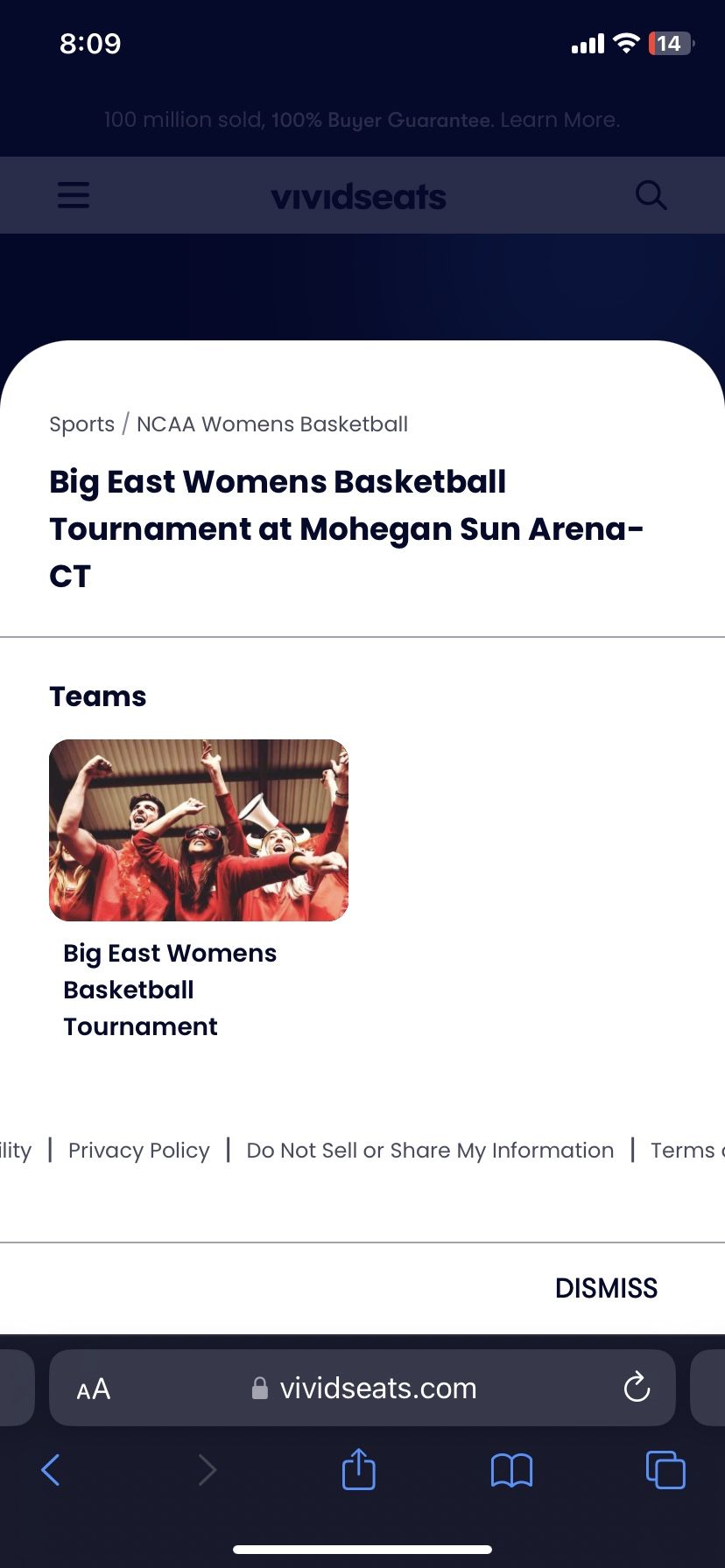 Big East Women’s Tickets 