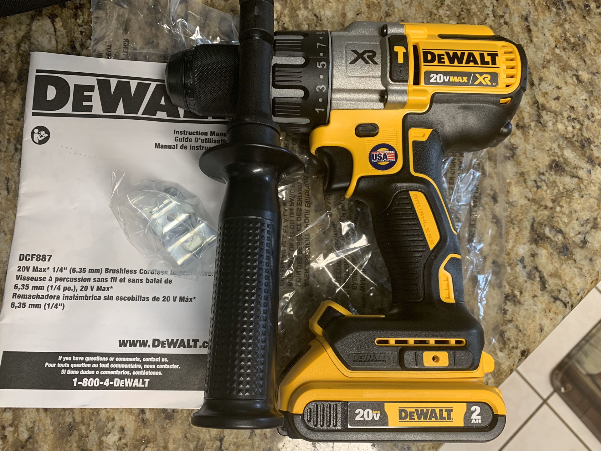 Dewalt XR 3 speed Hammer Drill w/Battery