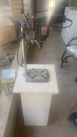Drill Press With Drill