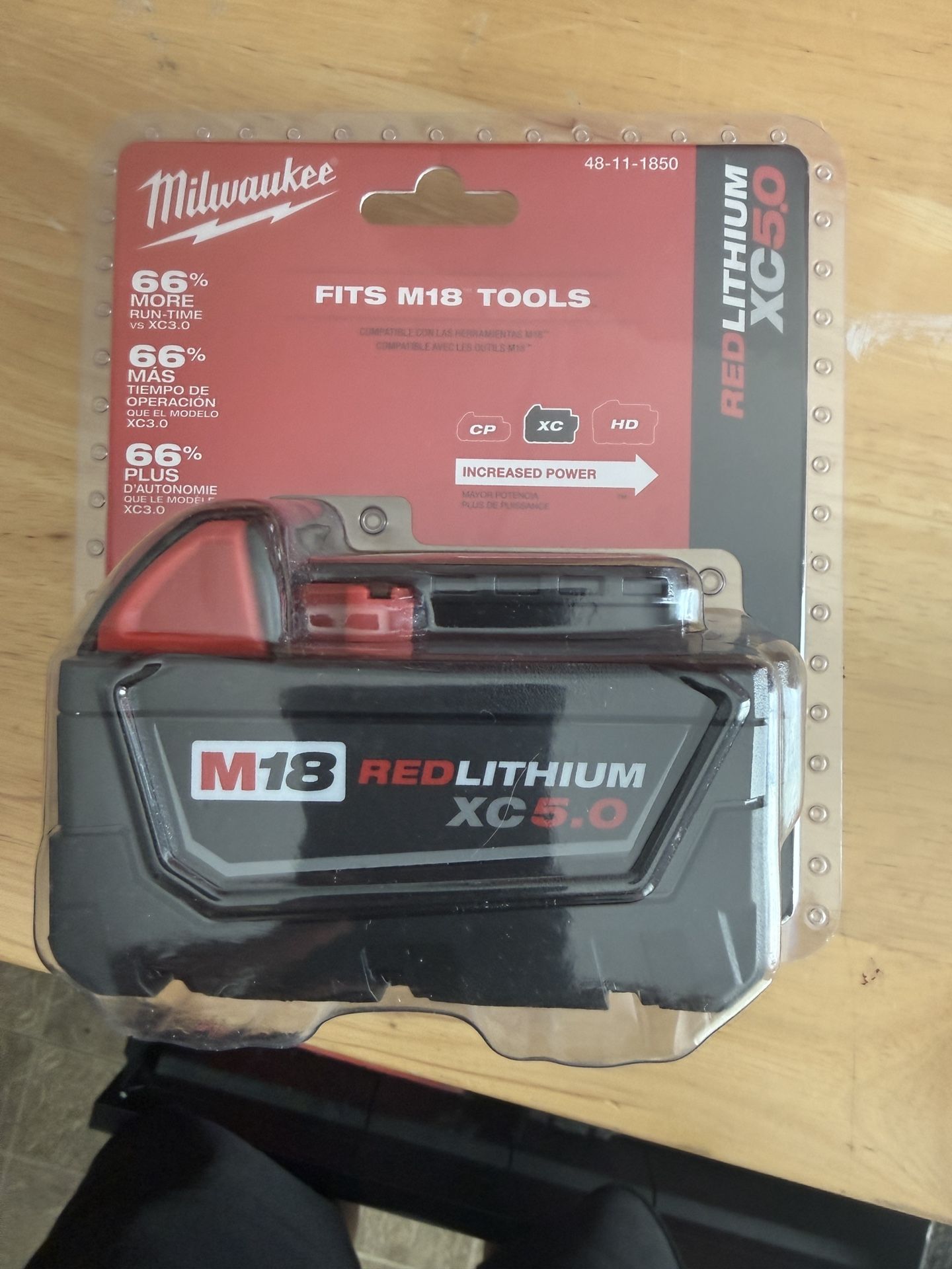 M18 18-Volt 5.0 Ah Lithium-Ion XC Extended Capacity Battery Pack