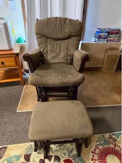 Glider rocker and ottoman