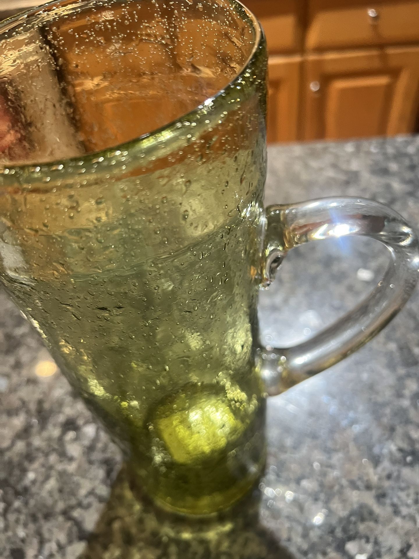 Stylish Blown Recycled Glass Pitcher (2 Available)