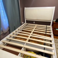 Queen Bed Frame with Two DRAWERS 