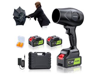 VUQUESEN Handheld Cordless Blower – 21V 4.0Ah Battery – Portable Air Duster / Leaf Blower