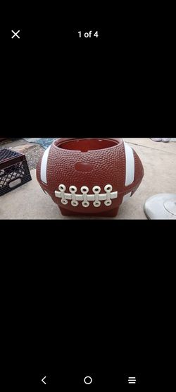 Football toy box I don't have the top selling it the way you see it in the picture it's clean from the inside