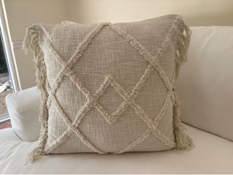 NEW Cream Boho Throw Pillow
