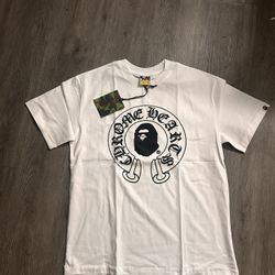 White Chrome Heart Bape