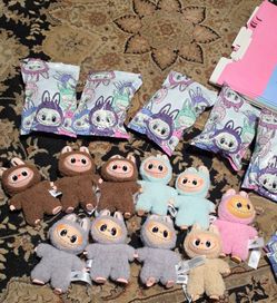 🎀✨ 15pc Bunny Monster Plush Keychain Lot 🐰🩷 Mixed Colors + Sealed Bags ✨