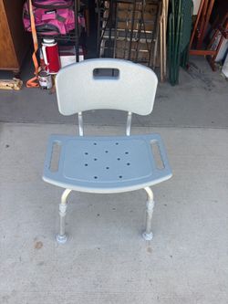 Shower Chair with Back and Adjustable Legs