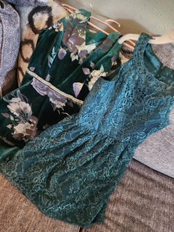 Green Holiday Little Girl Dresses