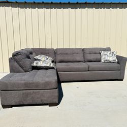 Brand New Dark Gray 2pc Sectional Sofa 