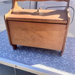 Small Wood Sewing Box
