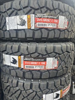 Nitto Ridge Grappler 37x12.50R20 E Rated 10 Ply Tires ( Set of 4 ) 🔥🔥🔥