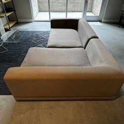 CB2 Uno Two-Piece Left Arm Sectional Sofa