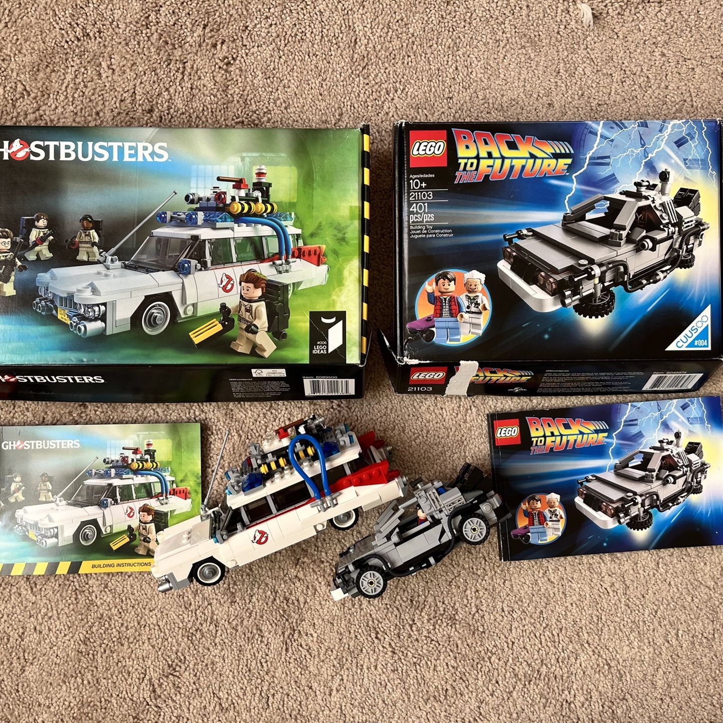 Lego Back To The Future Ghostbusters Used Sets 21103 + 21108 for Sale in  Menifee, CA - OfferUp