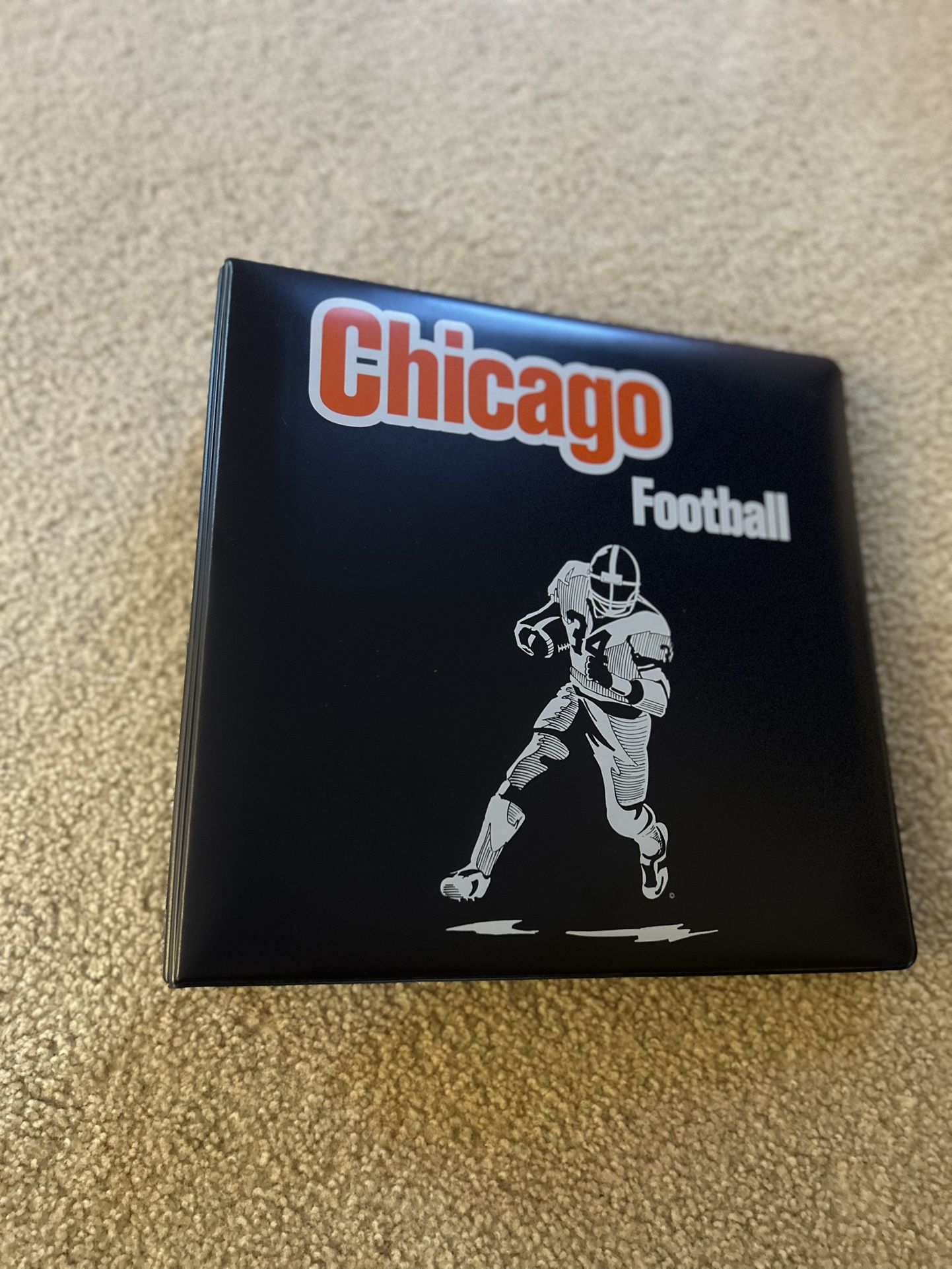 Chicago football Walter Payton 3 ring binder for trading or sports cards