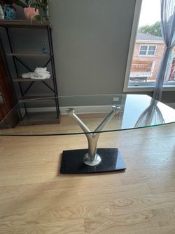 Glass table and chairs
