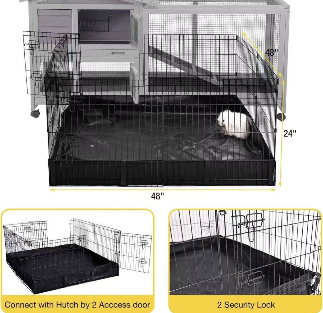 😀 Aivituvin AIR71 Rabbit Playpen Pet Pen Small Animal Cage with Waterproof Liner - Extension Playpen,