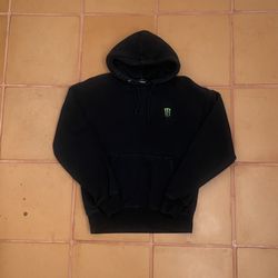 Monster energy embroidered logo pullover hoodie size S