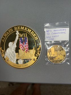 American Mint 9/11 Always Remember 9/11 100mm Mother of Pearl Jumbo Coin