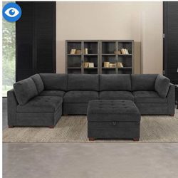 Thomasville Tisdale Fabric Sectional With Storage