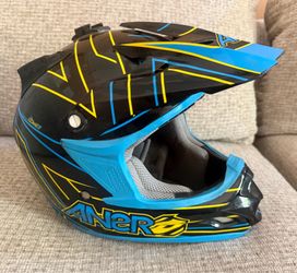 ANSR Motocross Helmet Adult Medium Blue / Black / Yellow