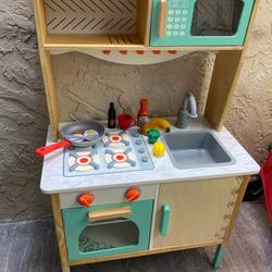 Pretend Play Wooden Play Kitchen & Accessories - Delivery Available for a Fee - See My Other Items😃