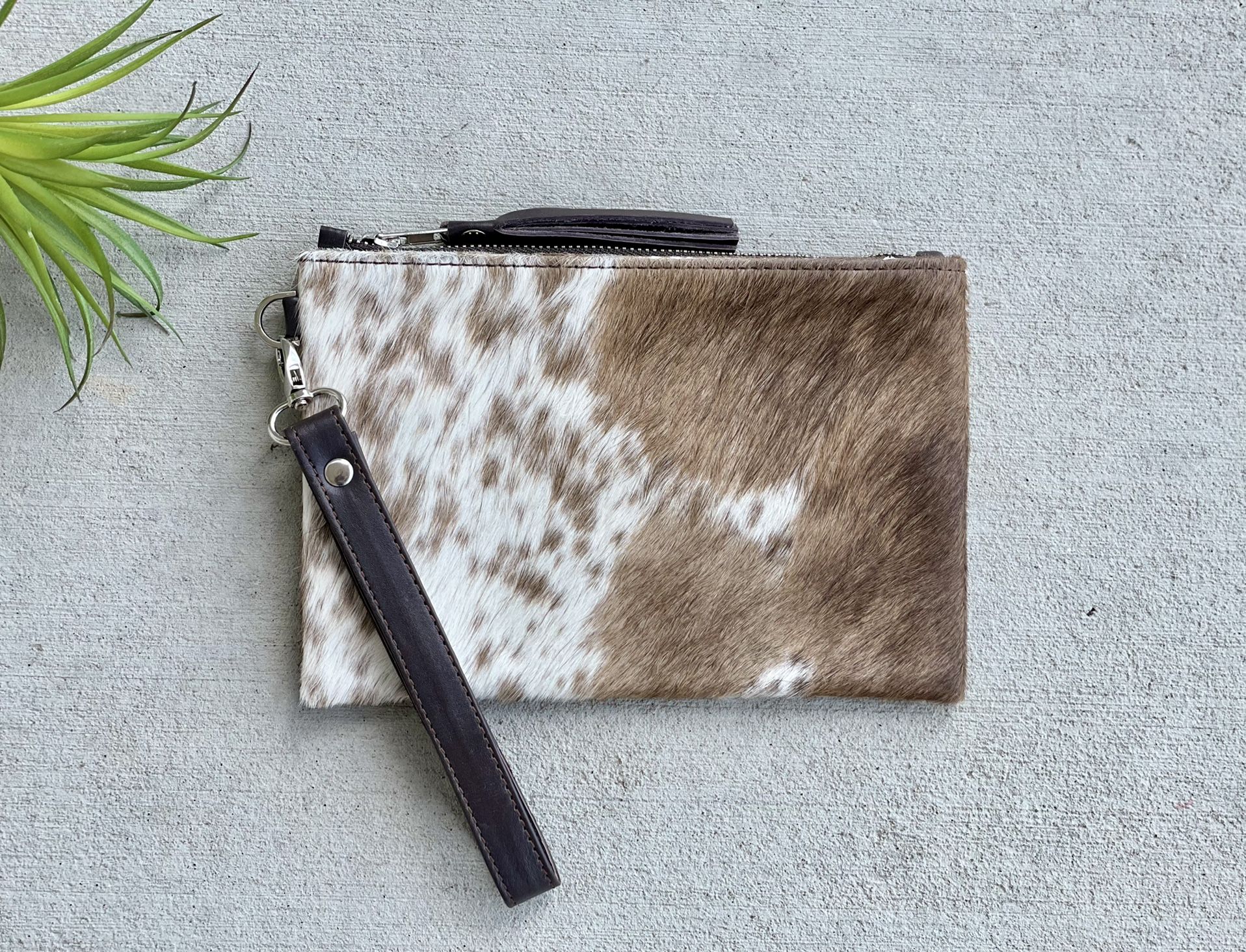 New Cowhide Wristlet